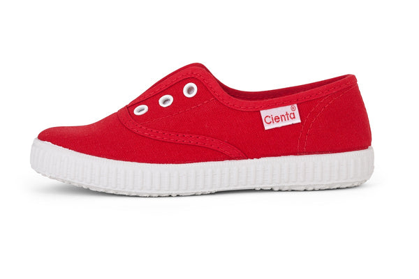 boys red slip on shoes
