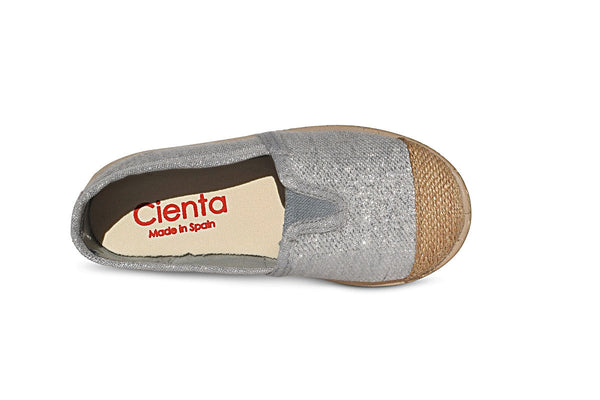 Espadrilles slip on silver I girls I toddler shoes I in Spain - Cienta Shoes Australia