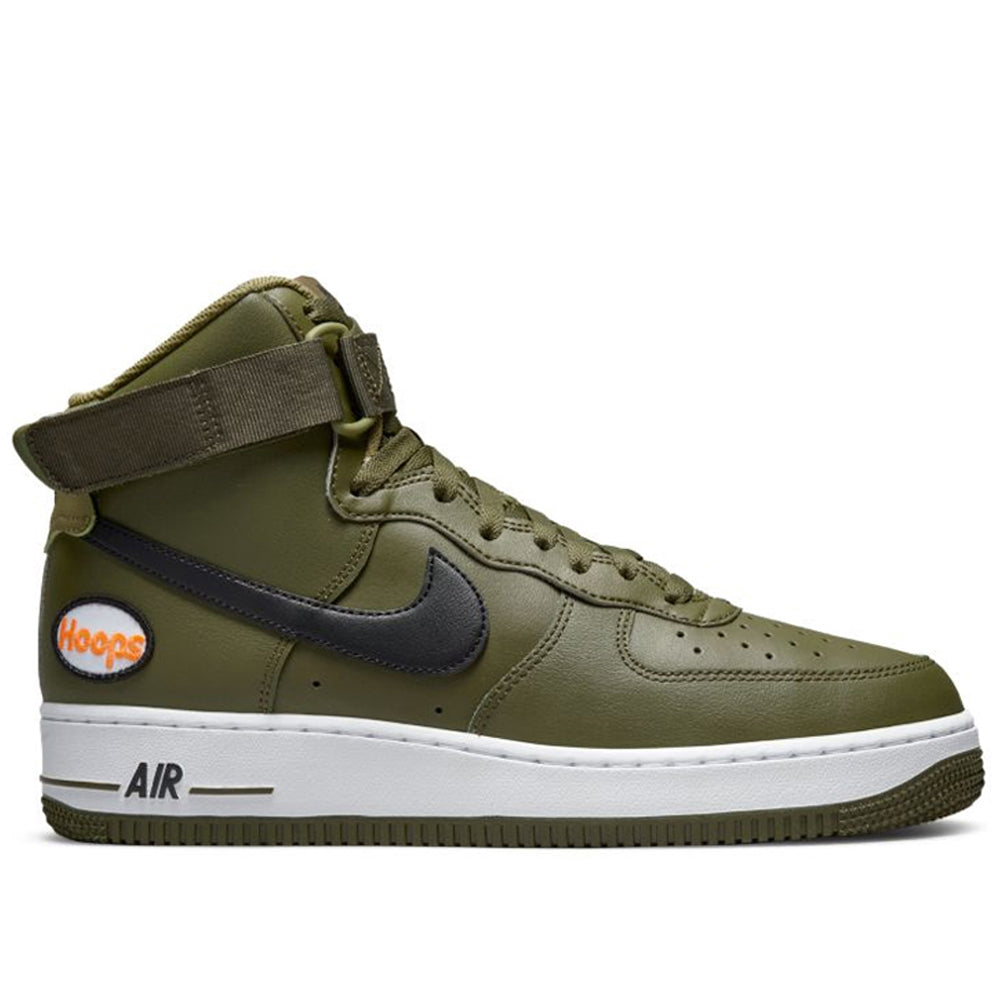 olive green high top forces
