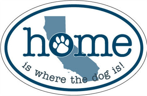 Home Is Where the Dog Is (CA) - Oval Magnet - BPaWed Pals, LLC