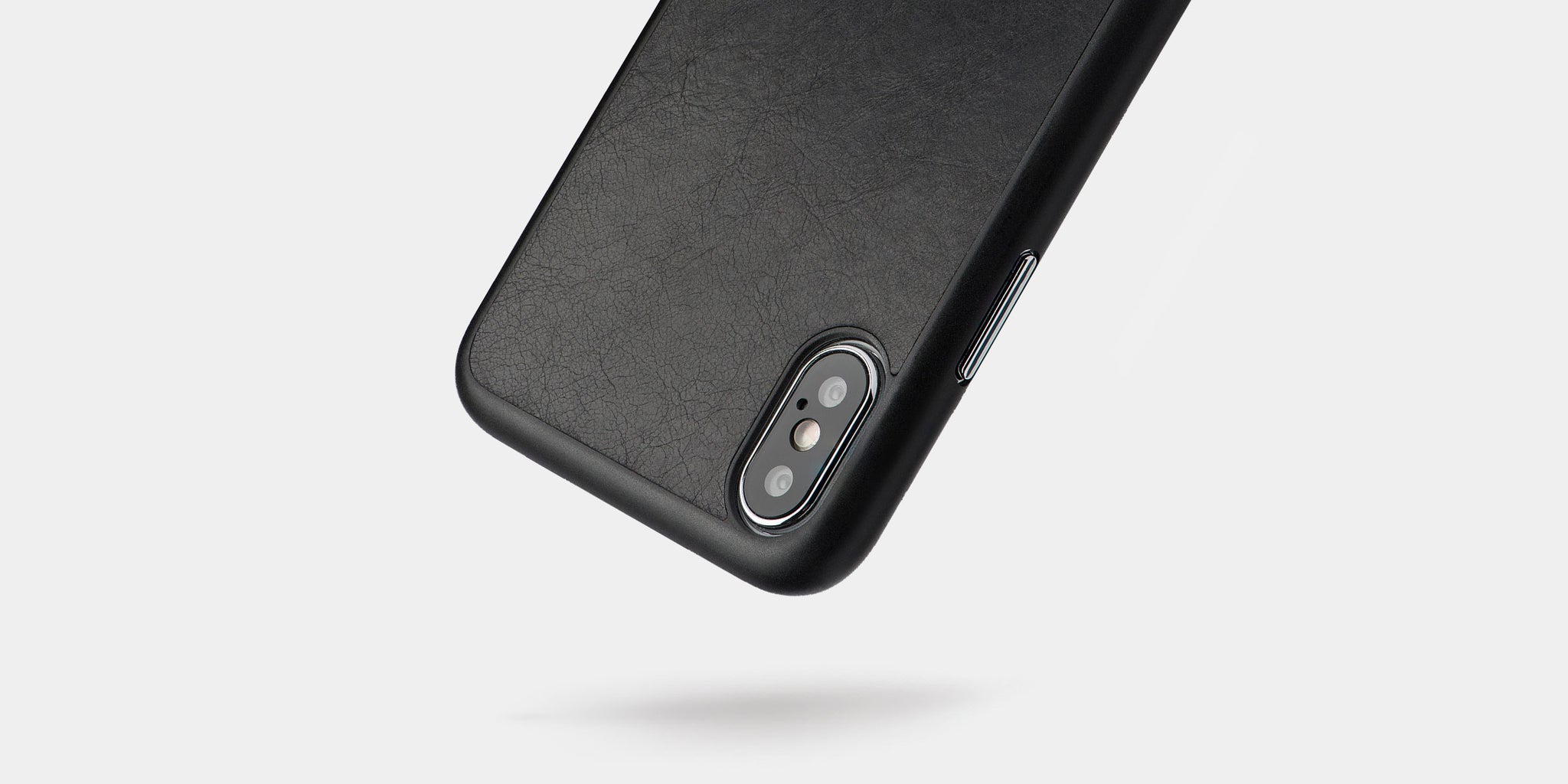 Slim leather iPhone XS case