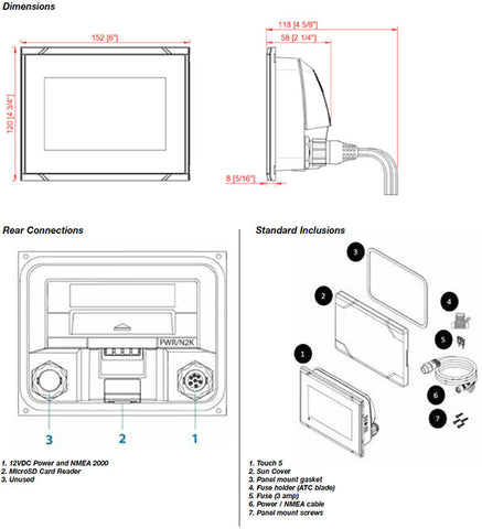 Czone touch 5 Dimensions