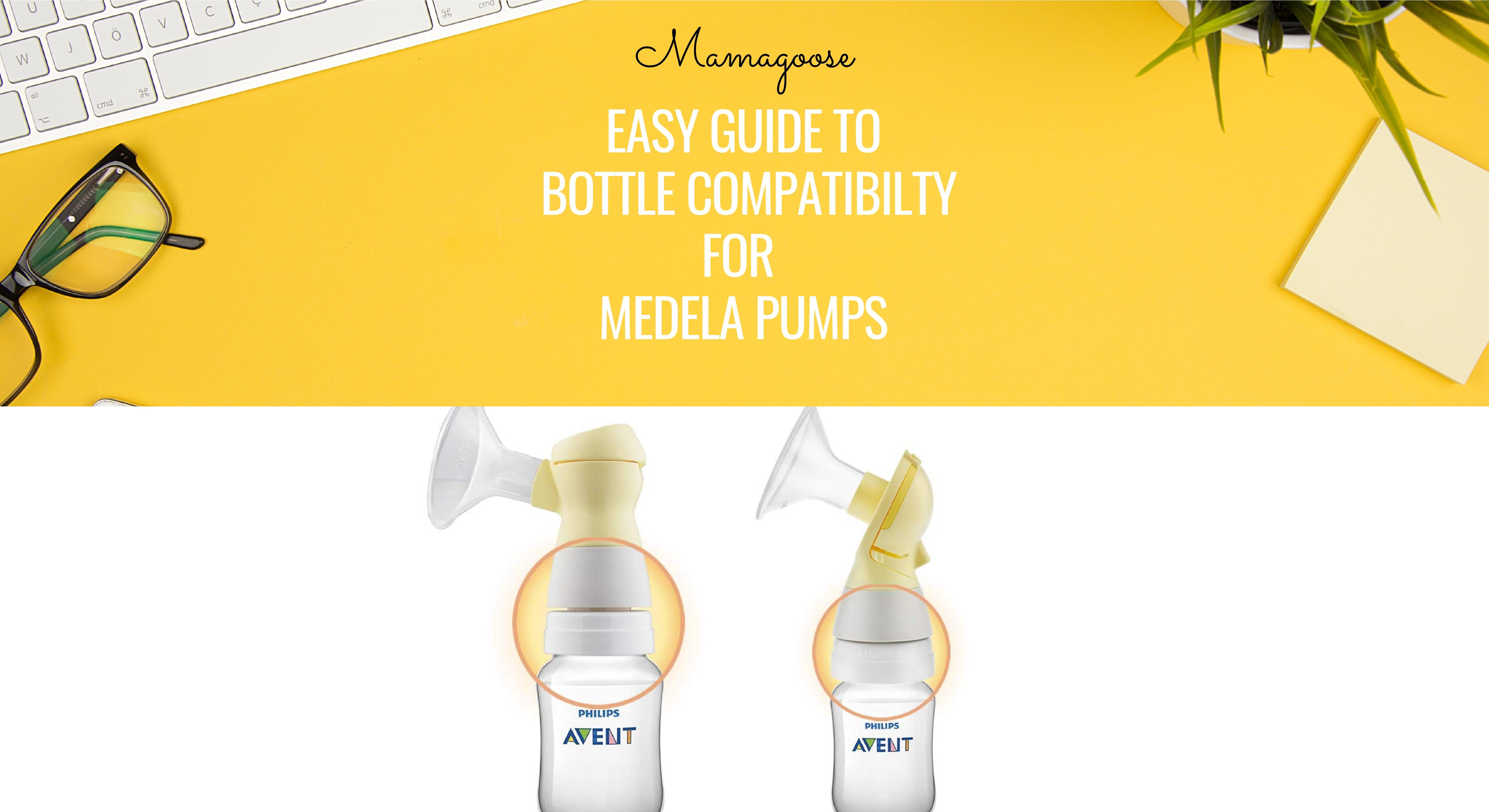 Maymom Conversion Kit Compatible with Medela Sonata Freestyle Flex Pump to Use with Phillips Avent Classic Bottles Avent Natural PP Bottle Spectra Wide-mouth Bottle Thread Changer Avent Converter Kit