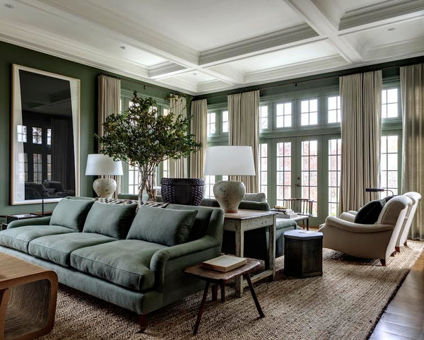 Living room with vintage and antique finds by Mark Cunningham