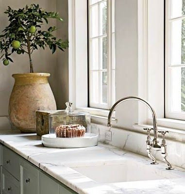Biot jar French kitchen marble counter