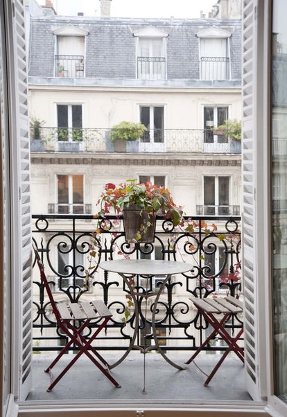 Parisian balcony with French garden furniture