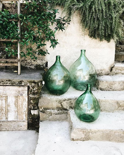 antique french demijohn wine bottles