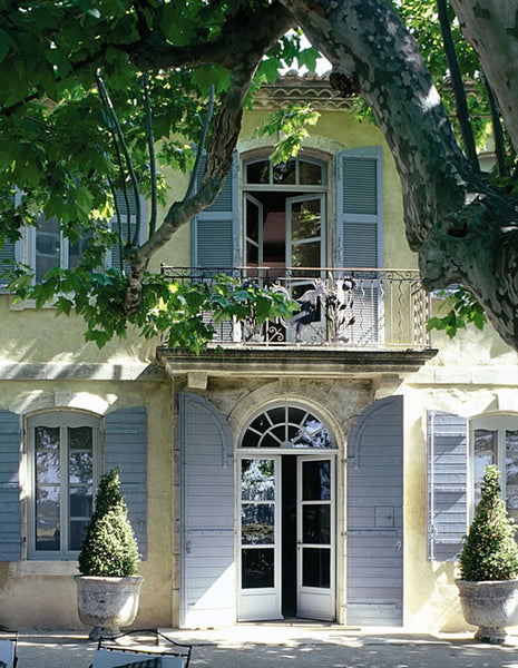 French farm home anduze symmetry shutters plane trees buxus Lafourcade