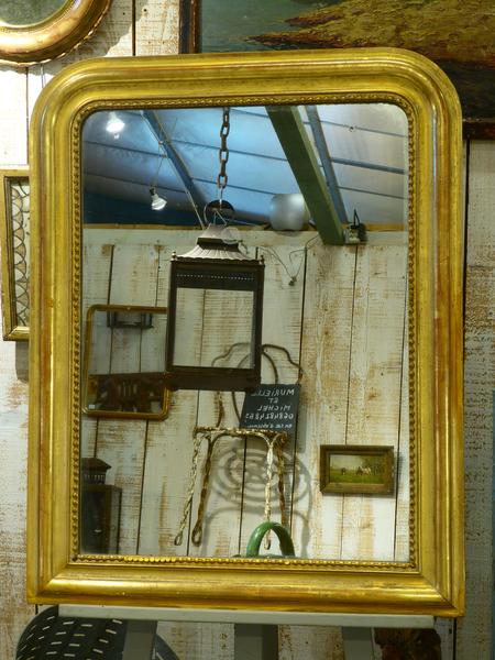 Gilded frame giltwood gold frame French mirror antique Louis Philippe 