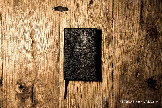 Royal Roulotte black leather notebook