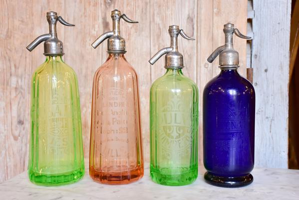 Vintage French Seltzer bottles siphon seltz