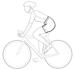 Illustration of padded cycling shorts or hotpants