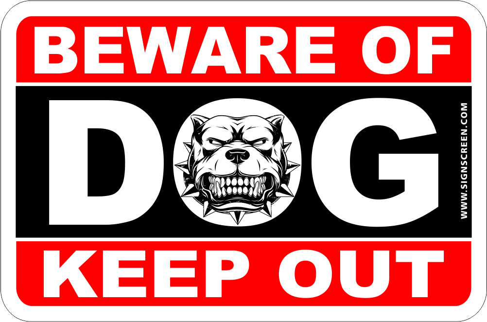 BEWARE OF DOG KEEP OUT" SECURITY WARNING SIGN 8"X12 $6.99 FREE SHIPPIN | Sign Screen~Yard Signs