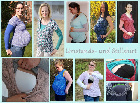 Stillshirt Umstandsshirt wickeloptik damenshirt t-shirtlumali jersey Mutti Shirt Partnerlook damen bolero  for mami&me