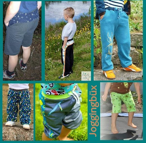 Diy  hose  sporthose jogginghose ebook schnittmuster kurze hose  shorts  3/4 hose  kinder jungs cool  lässig büx 