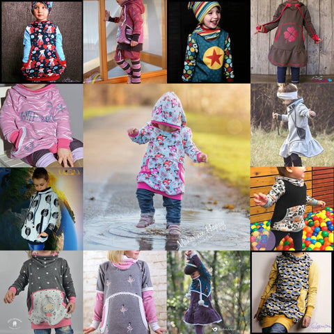 Kombi-eBook - "Noah & Nele" - From Heart to Needle - Pulli, Hoodie, Hoodiekleid, Pullikleid, Kleid - Nähen für Kinder - Mächen oder Junge - Glückpunkt.