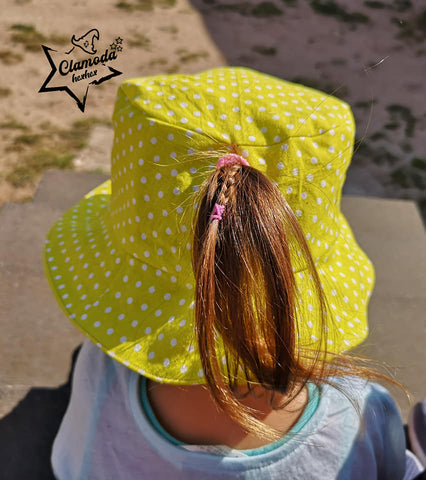 eBook - "Jorid - der Sonnenhut mit Zopf-Loch" - Wendehut/Wendemütze - Bunte Nähigkeiten - Hut - Kinderhut - Zum Nähen für Jungs, Mädchen und Erwachsene. Jorid - nordisch für "schönes Pferd" - ist ein Sonnenhut mit integriertem Zopf-Loch. Damit kannst Du endlich auch deinen Kopf vor der Sonne schützen, obwohl du einen Pferdeschwanz trägst! Größe 38/39 bis 58/59 cm Kopfumfang. Du benötigst Webware & deine üblichen Nähutensilien Schritt-für-Schritt-Anleitung - Glückpunkt.