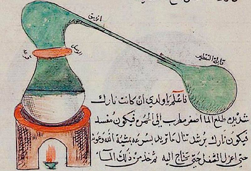 Mayie, distilator arab secolul 8