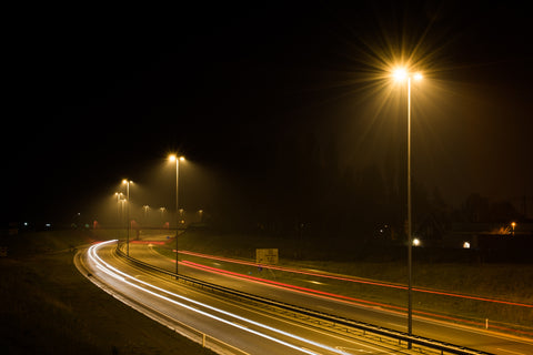 drone night long exposure photography