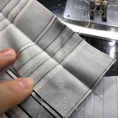 joined ends of binding