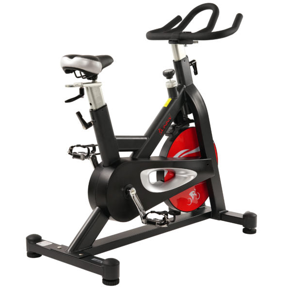 sunny health & fitness magnetic belt drive indoor cycling bike