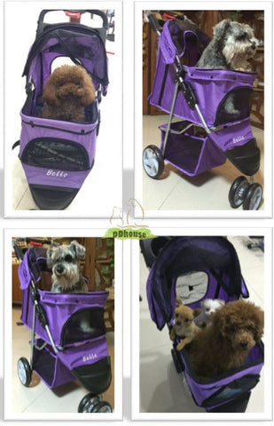 Purple Color 3 Wheel Pram - DDhouse 