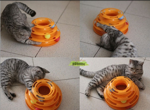 3 Tier Tower Of Track Cat Toy - DDhouse 