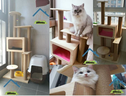 DDhouse Wooden Cat Trees Multiple Designs In Singapore Fast Delivery