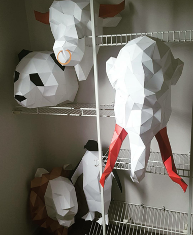 paper animal sculpture