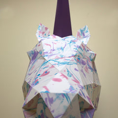 paper animal sculpture unicorn