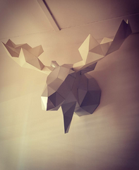 paper animal sculpture, moose