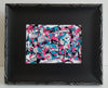 Abstract acrylic painting by Leslie Joy | pink blue silver | wall art | home decor | original art | celebration