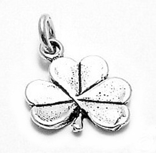 sterling silver shamrock charm