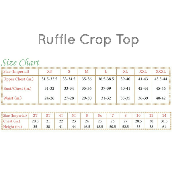 (2T-14Y) Off-The-Shoulder Ruffle Crop Top