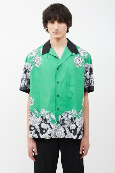 Valentino // & Dark Blooming Print Bowling Shirt – VSP