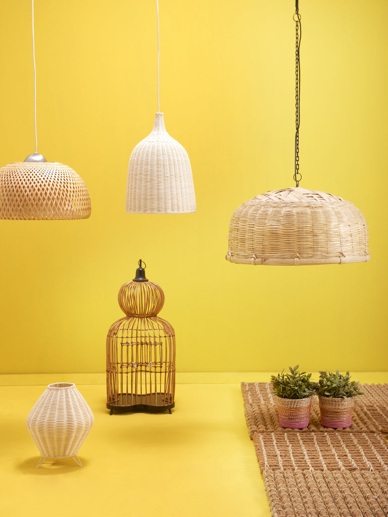 Yellow & Natural Wood Lighting