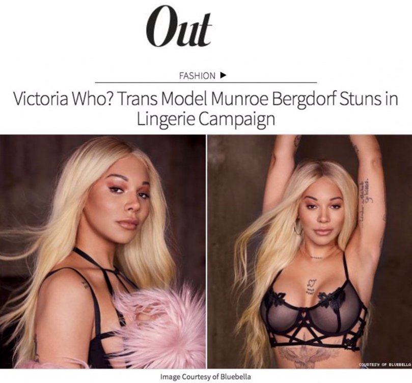 Munroe Bergdorf in Out Magazine