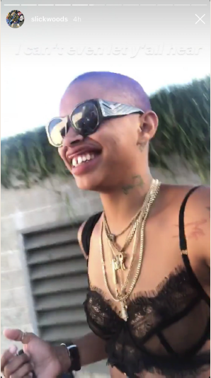 Slick Woods wearing Alexandra Bra