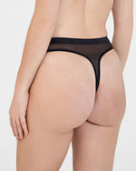 Nola High-waist Thong Black