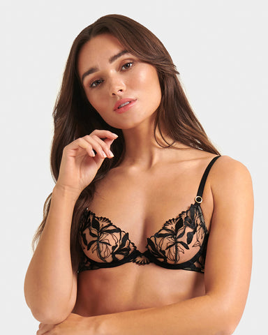 Persephone Bra Sheer/Black