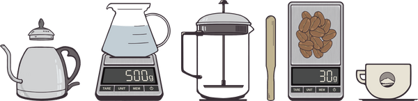 French Press Coffee Brewing Equipment