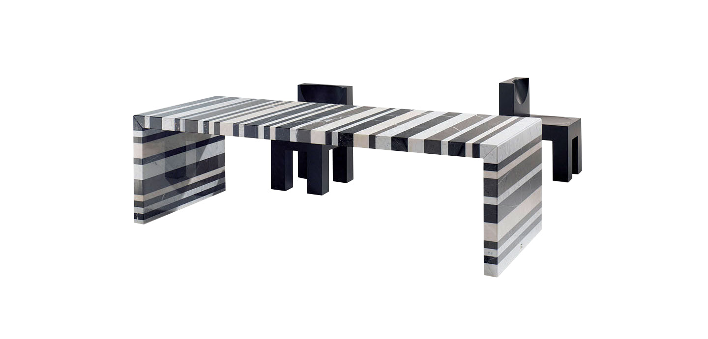 Draenert Barcode Table - Marble Furniture