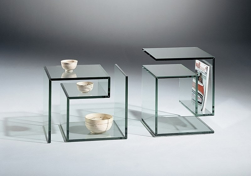 Dreieck Design Glass Side Tables