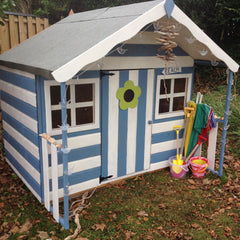 Painted Honeysuckle playhouse blue and white 