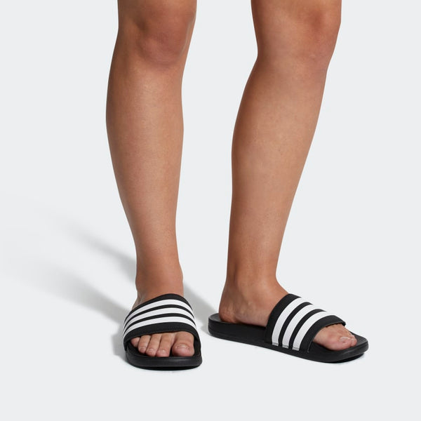 adidas adilette cloudfoam plus stripes slides