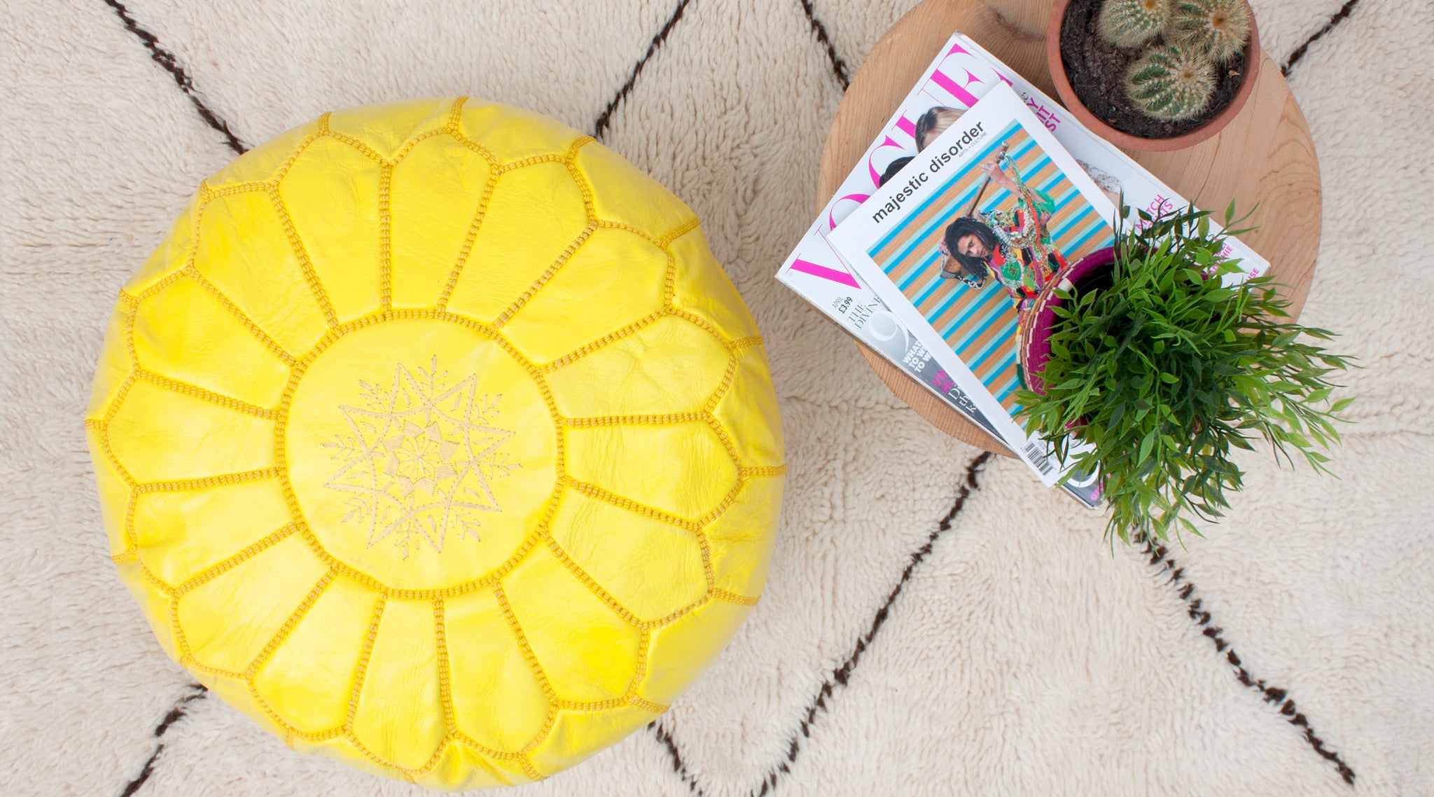 Bohemia Moroccan Leather Pouffes