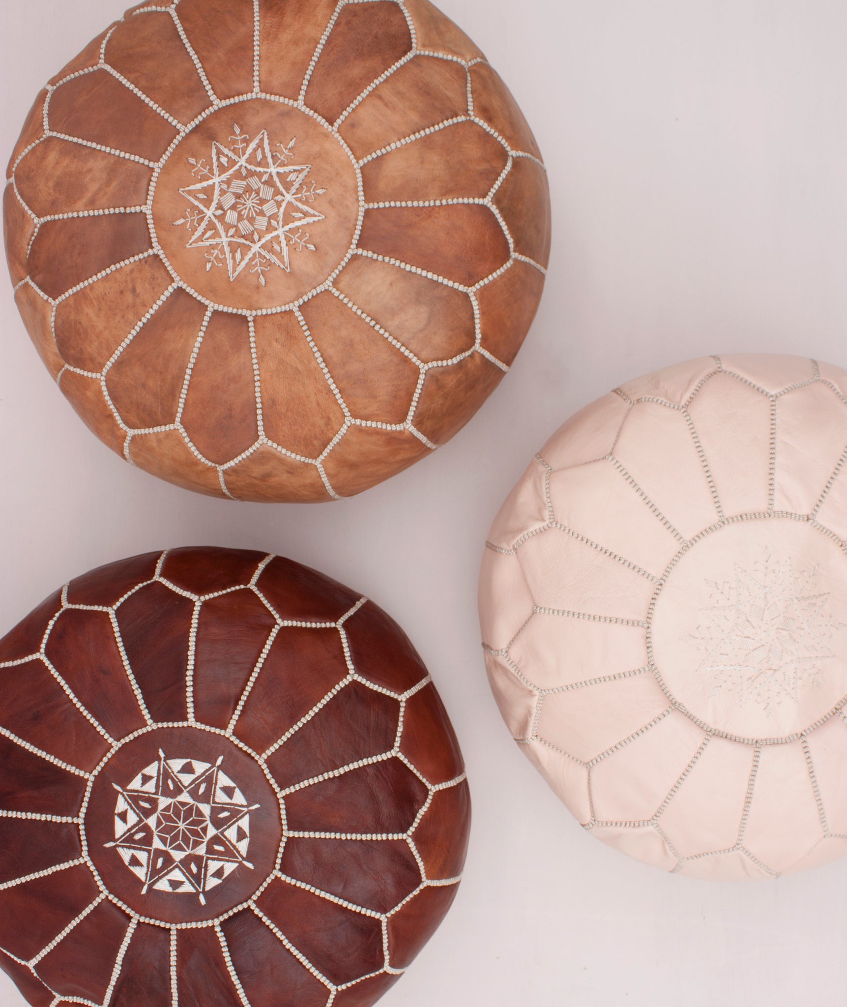 Bohemia Moroccan Leather Pouffes