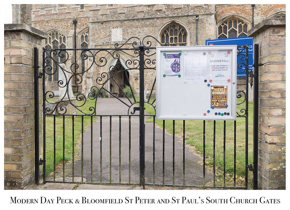 St Peter and St Pauls Church Gates, Peck and Bloomfield, Clare, Modern Day