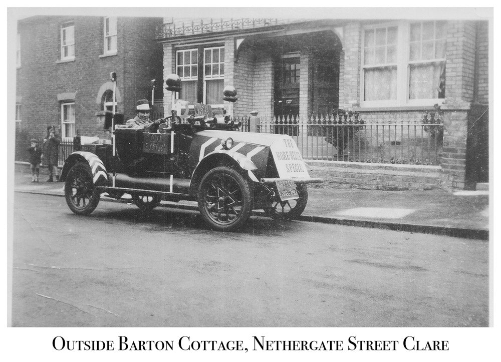 Car Outside Barton Cottage, Nethergate Street, Clare, Old Photograph