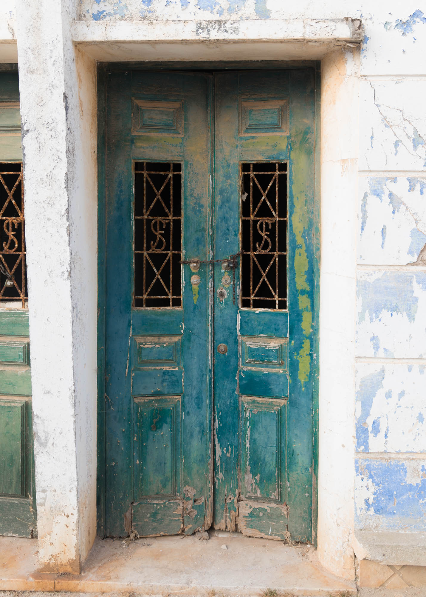 Portugese Architecture Blue Door Lagos